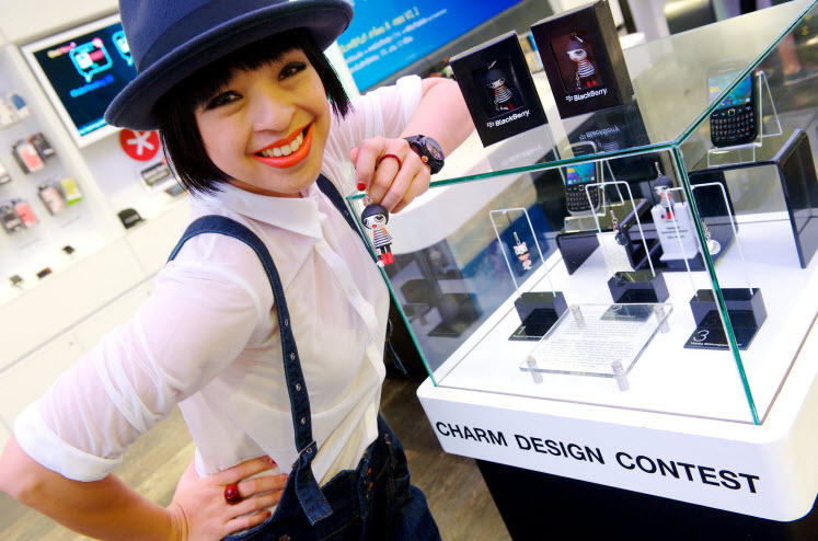 Photo of ผลงานชนะเลิศออกแบบอุกรณ์ตกแต่ง BlackBerry Charm Design Contest