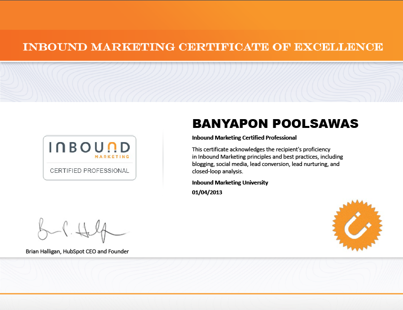 Inbound Marketing Certificate