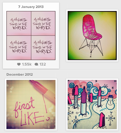 ตัวอย่างงาน Artwork จากปากกา Sherpie บน Instagram