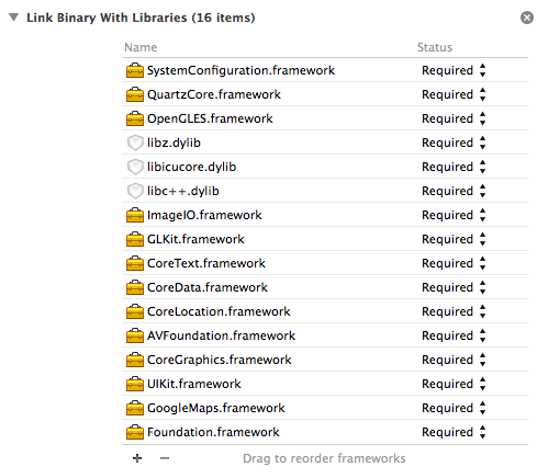 เพิ่ม Link Binary with Libraries