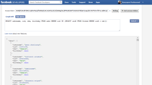 เขียน FQL บน Graph API Explorer