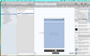 ทำการลาก ตัว Table View ไปยังไอคอน View Control