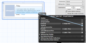 เชื่อมต่อตัว Interface ลงไปกับตัวแปลที่เราสร้างใน SimpleTableCell ครับ