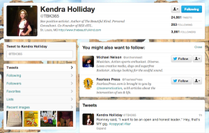 Twitter ของ Kendra Holliday