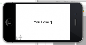 หน้าจอ Game Over เช่นกันถ้ามีการจบเกมก็จะปรากฏคำว่า "You Win!”