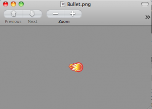 ไฟล์ชื่อ "Bullet.png"