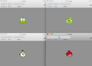 ภาพ PNG ที่เตรียมการไว้แล้ว แต่ละรูปขนาด 70x65 pixels