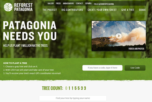 แคมเปญ "Reforest Patagonia"
