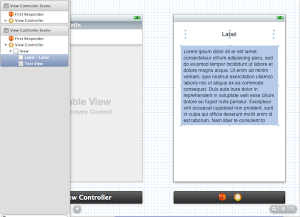 วาง UILabel และ UITextView ลงไป