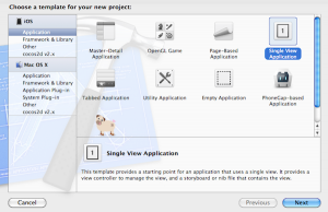 ทำการ New Project ขึ้นมาใหม่เป็นSingle View Application