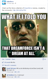 ตัวละครจากเรื่อง Matrix ที่เอามาโปรโมตบริการ Dreamforce ของตัวเองเนียนๆ เข้าไป
