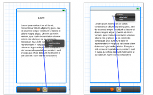 กดปุ่ม Control ที่แป้นคีย์บอร์ดแล้วทำการคลิกที่ ไอคอน ViewController สีเหลืองลากไปวางที่ UITextView และ UILabel