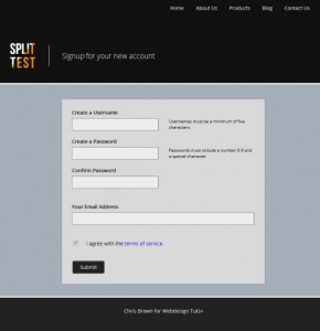 หน้า Landing Page Call To Action สั้นๆ พอดี