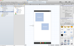 วาง UIImageView 2 ตัวลงบน ViewController ตรงไหนก็ได้