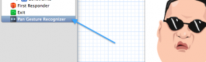 ลาก Pan Gesture Recognizer ไปวางใน ViewController Scene