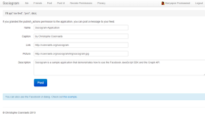 Sociogram แอพพลิเคชันสำหรับนักพัฒนาที่สนใจศึกษา Facebook SDK และ Graph API