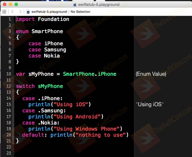 ThaiSwiftClass.com - SwiftStub playground
