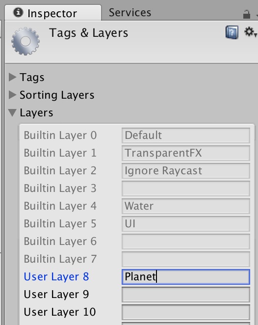 เพิ่ม Layers ขึ้นมาใหม่ในระบบชื่อว่า Planet